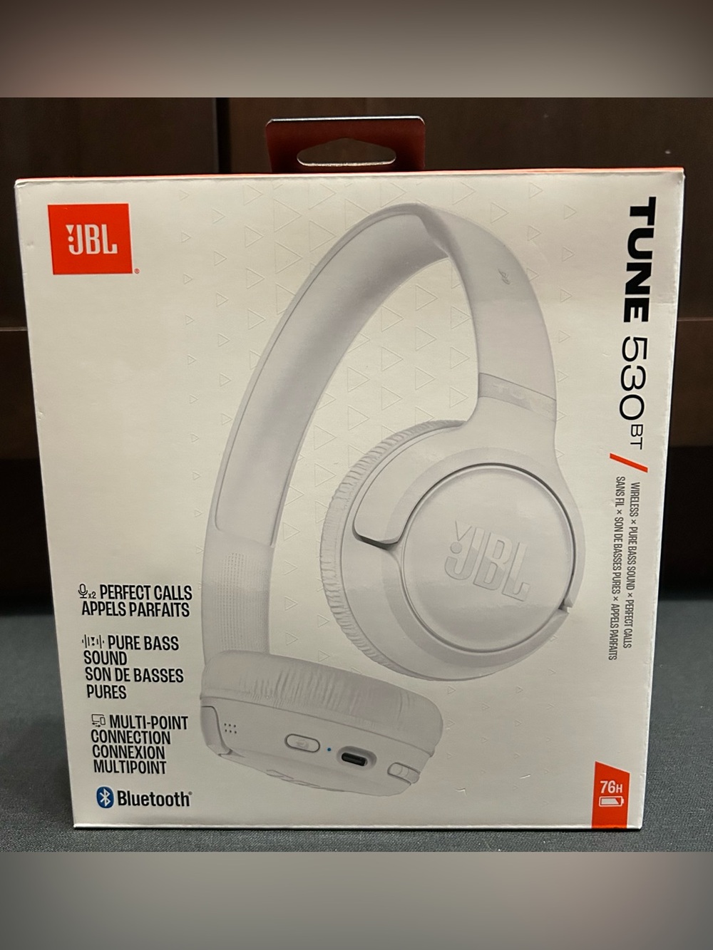 JBL Tune 530 BT Headphones - (White)